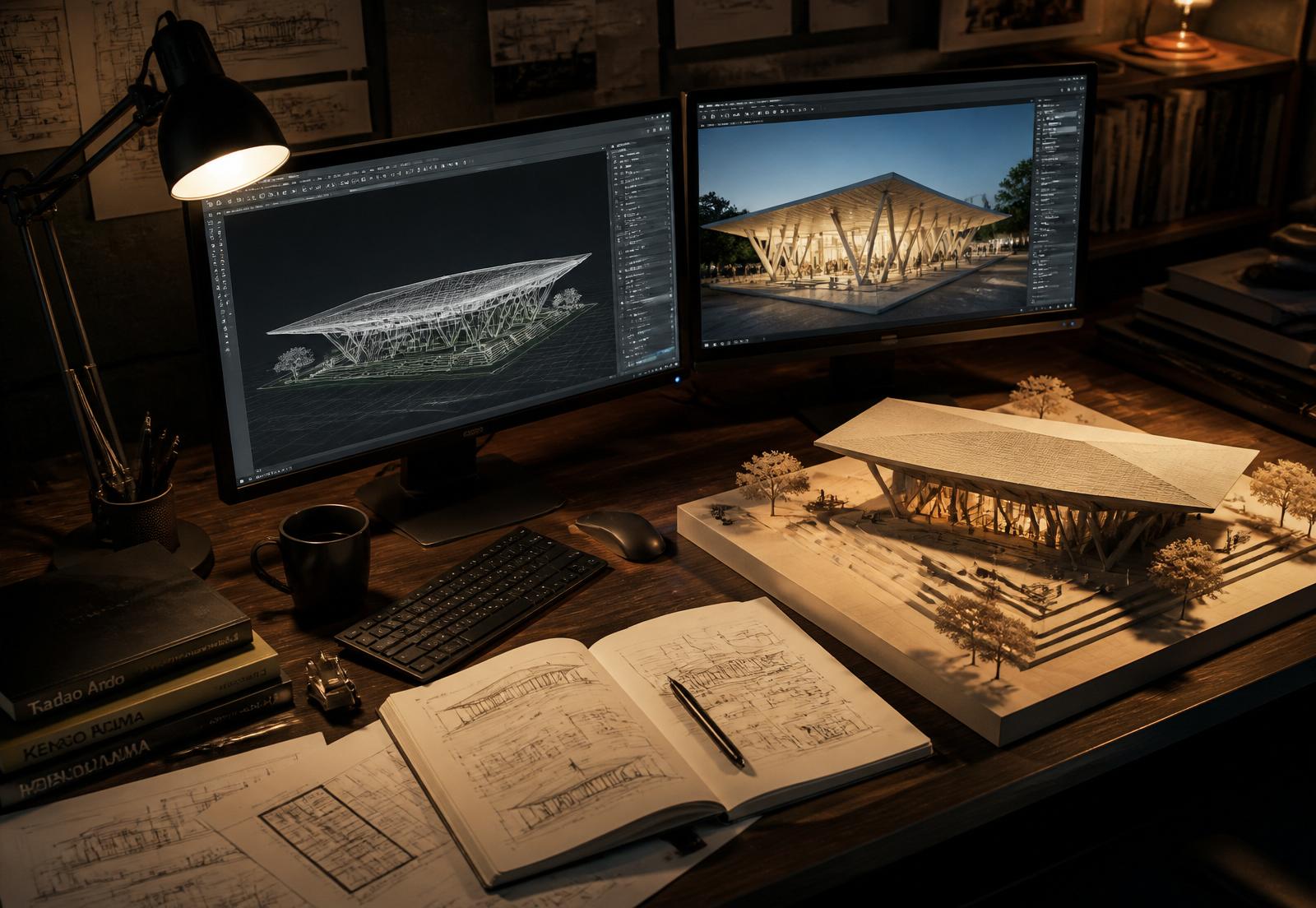 pk design desk - drawings and 3D references